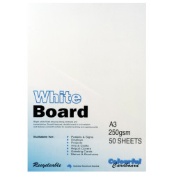 Colourful Days Whiteboard A3 250gsm White Pack Of 50