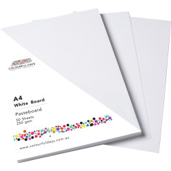 Colourful Days Pasteboard 510x640mm 250gsm White Pack Of 100