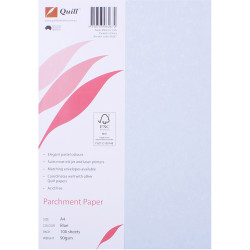 Quill Parchment Paper A4 90gsm Blue Pack of 100