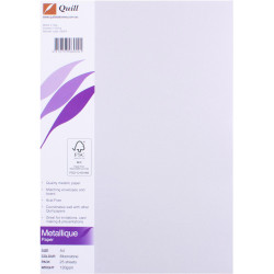 Quill Metallique Paper A4 120gsm Paper Moonstone Pack of 25