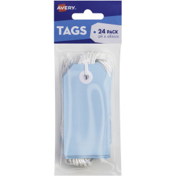 Avery Tag-It Durable Tabs Shipping Tag Size 3 Pastel Blue Pack of 24