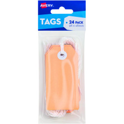 Avery Tag-It Durable Tabs Shipping Tag Size 3 Pastel Peach Pack of 24