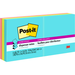 Post-It R330-6SSMIA Super Sticky Notes 76mmx76mm Supernova Neons Pack of 6