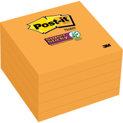 Post-It 654-5SSNO Super Sticky Notes 76x76mm Neon Orange Pack of 5