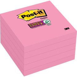 Post-It 654-5SSNP Super Sticky Notes 76x76mm Neon Pink Pack of 5