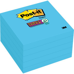 Post-It 654-5SSBE Super Sticky Notes 76x76mm Electric Blue Pack of 5 Pads