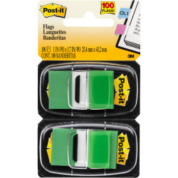 Post-It 680-GN2 Flags Twin Pack 25x43mm Green Pack of 2