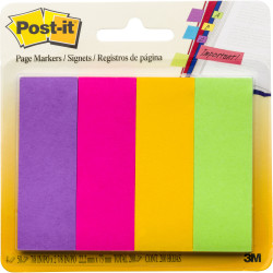Post-It 671-4AU Page Markers 22x73mm Jaipur Assorted 50 Sheet Pad Pack of 4