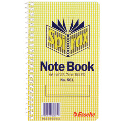 Spirax 561 Notebook 147x87mm Ruled 96 Page Pocket Side Opening