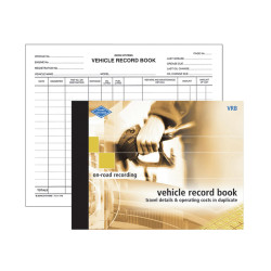 Zions VRB On Road Record Book Duplicate Vehicle Expense Record 165x220mm 36 Page