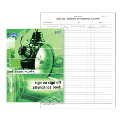 Zions SOSO Attendance Book 270x210mm Sign On Sign Off 264 Page