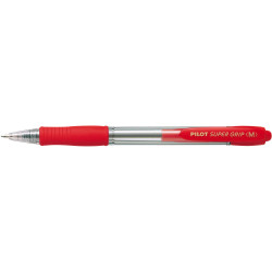 Pilot BPGP-10R Supergrip Pen Retractable Medium 1mm Red