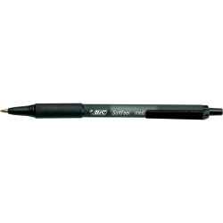 Bic Softfeel Ballpoint Pen Retractable Medium 1mm Black