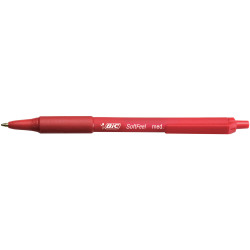 Bic Softfeel Ballpoint Pen Retractable Medium 1mm Red