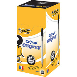 Bic Cristal Original Ballpoint Pen Medium 1mm Black  Box of 50