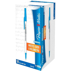 Papermate Kilometrico Ballpoint Pen Medium 1mm Blue Box of 50