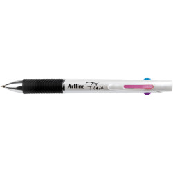 Artline Flow Pen Retractable Gel Ink 1mm 4 Bright Colours