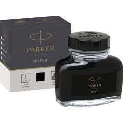Parker Quink Fountain Pen Ink Permanent Black Bottle 57ml