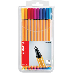 Stabilo Point 88 Fineliner Pen Fine 0.4mm Assorted Wallet Of 20