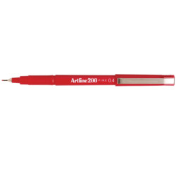 Artline 200 Fineliner Pen 0.4mm Red