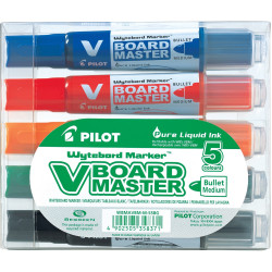 Pilot V Board Master Begreen Whiteboard Marker Bullet 0.9mm Assorted Wallet of 5