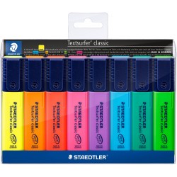 Staedtler Classic Highlighters Chisel 1-5mm Textsurfer Assorted Wallet of 8