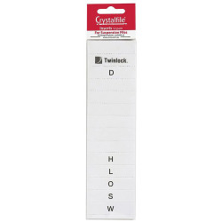 Crystalfile Indicator Tab Inserts A-Z White Pack Of 50