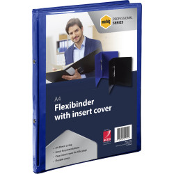 Marbig Professional Flexi Binder Insert A4 2 Ring 20mm Royal Blue