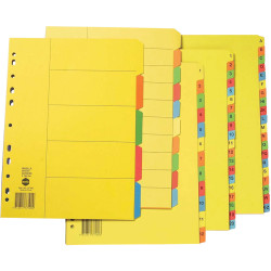 Marbig Manilla Divider A4 5 Tab Bright Colours