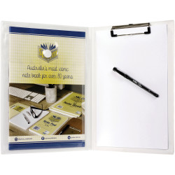 Marbig Insert Clipfolder With Expanding Pocket White