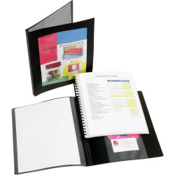 Marbig Professional Series Display Book A4 Refillable 20 Pocket With Frame Black