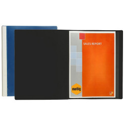 Marbig Clearview Display Book A4 24 Pocket Insertable Cover Black