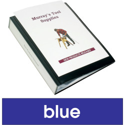 Marbig Clearview Display Book A4 36 Pocket Insertable Cover Blue