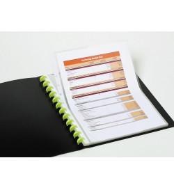 Marbig Kwikzip Display Book A4 Refillable 20 Pocket Black