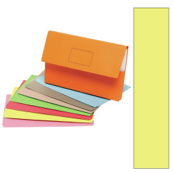 Marbig Slimpick Document Wallet Foolscap Manilla 30mm Gusset Yellow