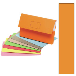 Marbig Slimpick Document Wallet Foolscap Manilla 30mm Gusset Orange