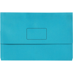 Marbig Slimpick Document Wallet A3 Manilla 30mm Gusset Marine