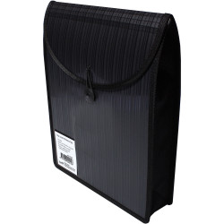 Bantex Attache File Top Load A4 Polypropylene With Button Closure Black