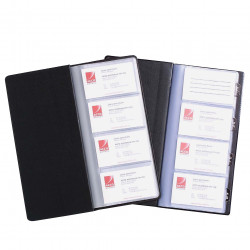 Marbig Business Card Book 255x125mm 96 Card Non Indexed Black