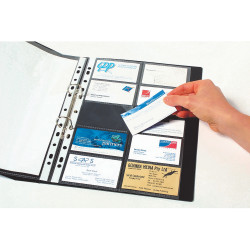 Marbig Business Card Pockets A4 Refills 20 Capacity Per Page Clear Pack Of 10