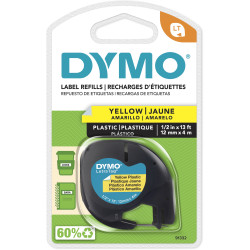 Dymo LetraTag Labelling Tape 12mmx4m Yellow