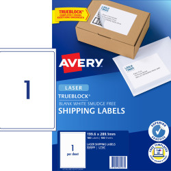 Avery Shipping Laser Labels White L7167 199.6x289.1mm 1UP 100 Labels 100 Sheets