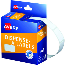 Avery Removable Dispenser Labels 13x24mm Rectangle White Pack of 900