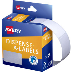 Avery Removable Dispenser Labels 19x36mm Rectangle White Pack of 450