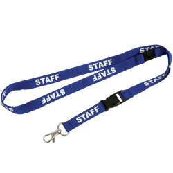 Rexel Pre-Printed Lanyard Staff Blue Pack Of 5