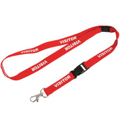 Rexel Pre-Printed Lanyard Visitor Red Pack Of 5