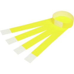 Rexel Wrist Bands With Serial Number Fluro Yellow Pack Of 100