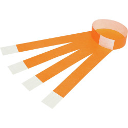 Rexel Wrist Bands With Serial Number Fluro Orange Pack Of 100