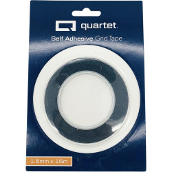 Quartet Geotape Whiteboard Grid Tape 1.5mmx15m Black Crepe