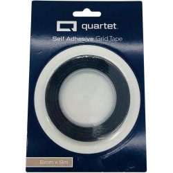 Quartet Geotape Whiteboard Grid Tape 6mmx9m Black Crepe